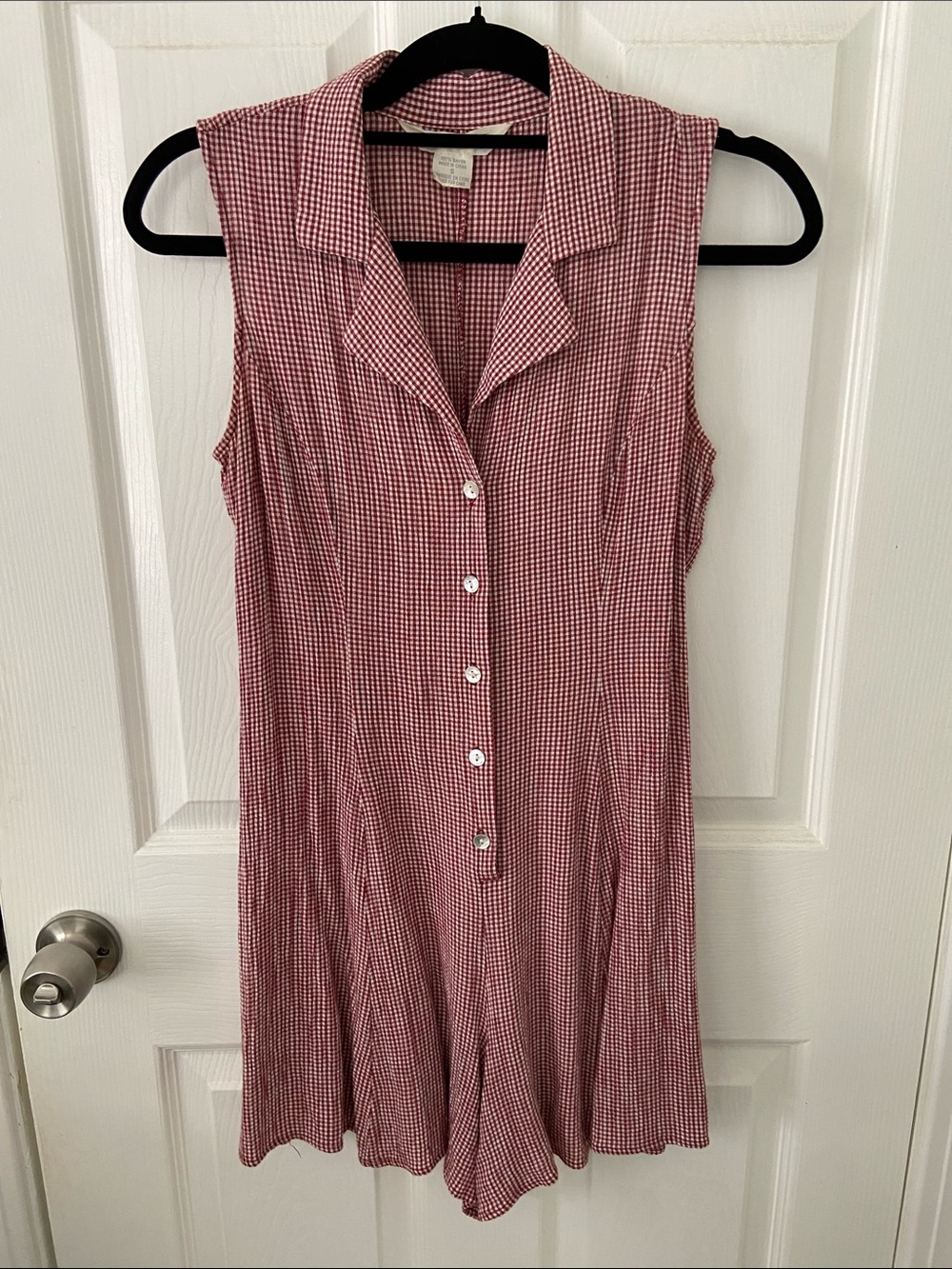 90s Express Red Gingham Romper